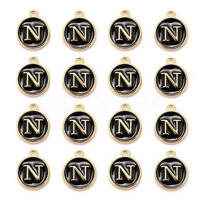 Golden Plated Alloy Charms X-ENAM-S118-02N-1