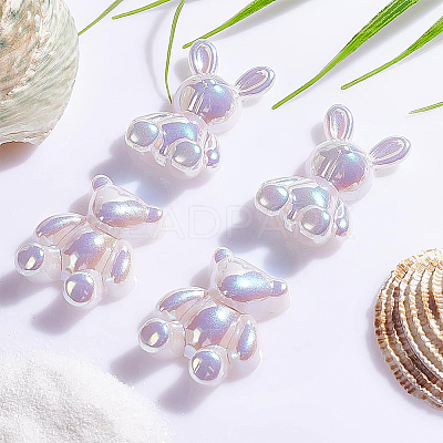 8Pcs 2 Style ABS Plastic Beads FIND-BC0003-05-1