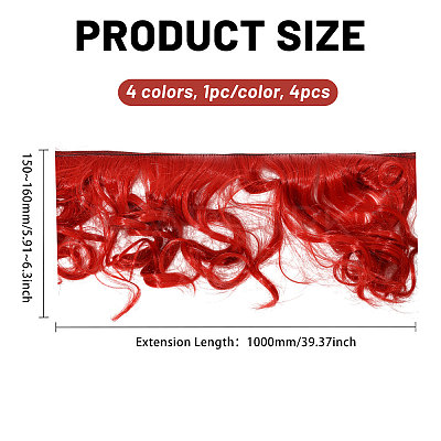 PP Doll Wig Long Curly Hair DIY-WH0591-249C-26-1