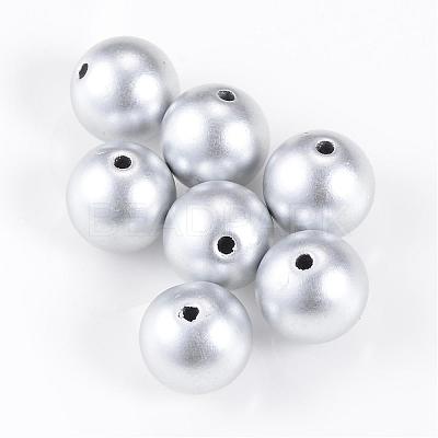 Matte Style Spray Painted Acrylic Beads ACRP-S669-12mm-01-1