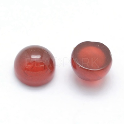 Natural Carnelian Cabochons G-P393-R03-4mm-1