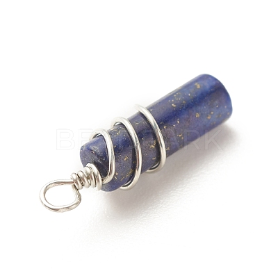 Natural Lapis Lazuli Pendants PALLOY-JF01570-04-1