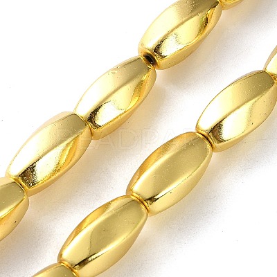 Electroplated Synthetic Magnetic Hematite Beads Strands G-P545-G04-8x16mm-1