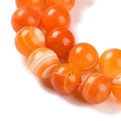 Natural Striped Agate/Banded Agate Beads Strands G-Z060-A01-C17-1