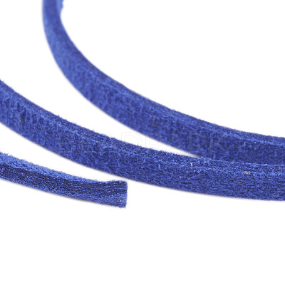 3x1.5mm Blue Flat Faux Suede Cord X-LW-R003-55-1