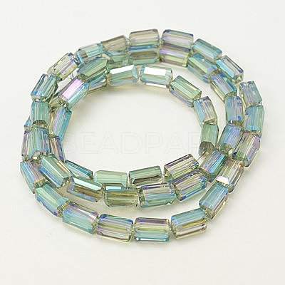 Electroplate Glass Beads EGLA-J023-8x4mm-WLS11-1