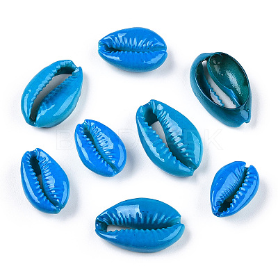 Spray Paint Cowrie Shell Beads LS-SHEL-S274-26E-1