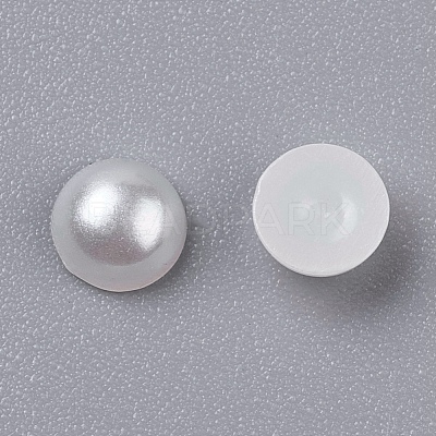 Half Round Domed Imitated Pearl Acrylic Cabochons OACR-H001-4-1