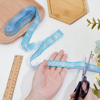 Ethnic Style Polyester Jacquard Ribbon OCOR-WH0078-478A-02-1