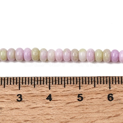 Cracked Opaque Glass Beads Strand GLAA-D306-A04-1