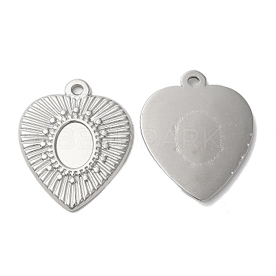 Non-Tarnish 304 Stainless Steel Pendant Cabochon Settings STAS-L020-019P-1