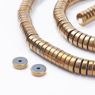 Electroplate Non-Magnetic Synthetic Hematite Beads Strands G-F510-03G-8mm-1