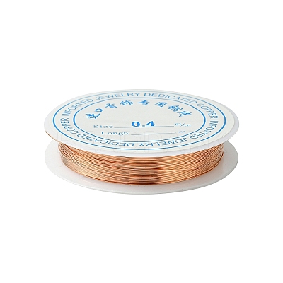 Round Copper Jewelry Wire CWIR-S002-0.4mm-03-1