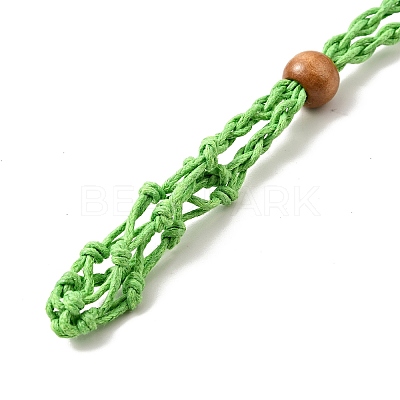 Braided Wax Rope Cord Macrame Pouch Necklace Making NJEW-J007-05-1