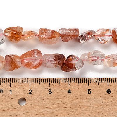 Natural Red Hematoid Quartz/Ferruginous Quartz Beads Strands G-P497-01E-54-1
