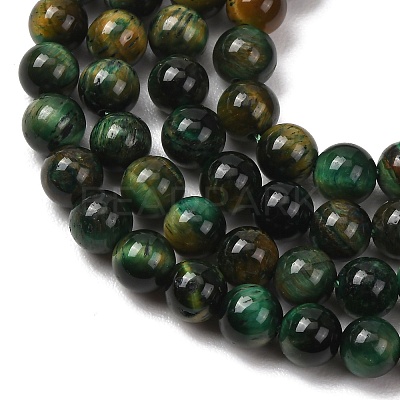 Grade AB Natural Tiger Eye Beads Strands X-G-B133-A02-6MM-02-1