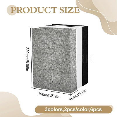 6Pcs 6 Styles Fake Book Model Simulation Book AJEW-NB0008-24A-1