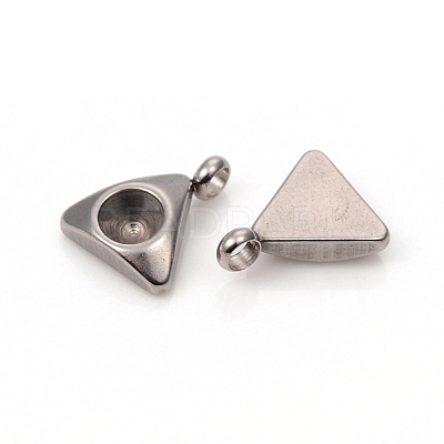 Tarnish Resistant 201 Stainless Steel Pendants Rhinestone Settings STAS-L244-32P-1