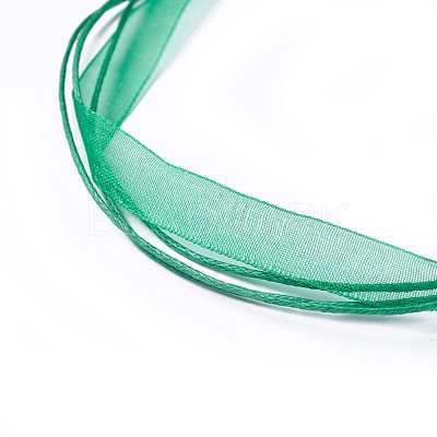 Waxed Cord and Organza Ribbon Necklace Making NCOR-T002-M-1