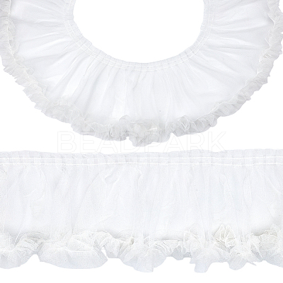 2Yards Polyester Pleated Lace Trim OCOR-CY0003-23B-1