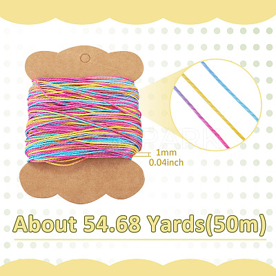 50M Gradient Color Waxed Polyester Cords YC-TADJ0001-04C-1