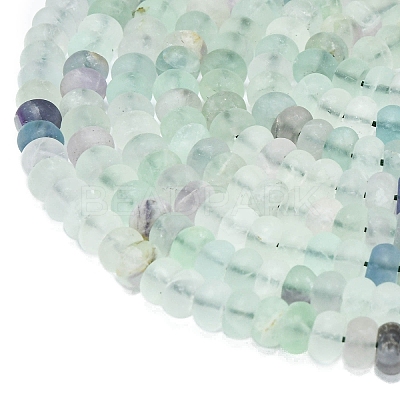Natural Fluorite Beads Strands G-P575-A56-8x5mm-1
