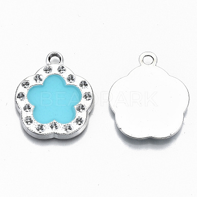UV Plating Acrylic Pendant Rhinestone Settings OACR-R252-01-03P-1