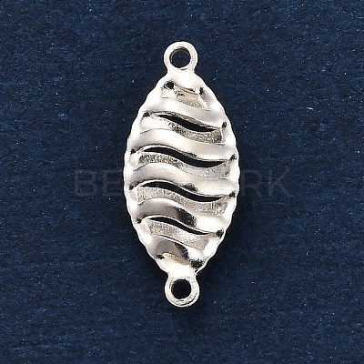 925 Sterling Silver 3D Holow Connector Charms STER-F058-02S-02-1
