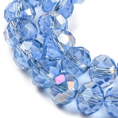 Electroplate Transparent Glass Beads Strands EGLA-A034-T6mm-H15-1
