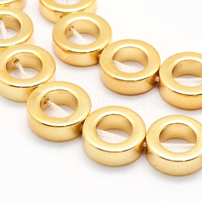 Electroplate Non-magnetic Synthetic Hematite Beads Strands G-L485-24-G-1