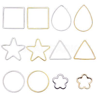 Brass/304 Stainless Steel Links Rings FIND-SC0001-09-1