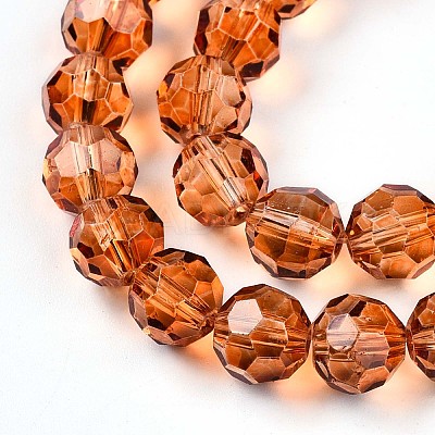 Baking Paint Transparent Glass Beads Strands DGLA-A035-T8mm-A04-1