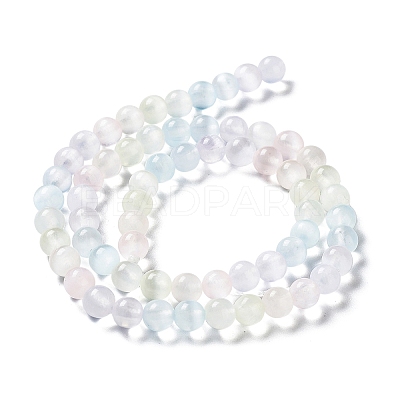 Natural Selenite Beads Strands G-D071-01A-1