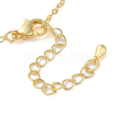 Rack Plating Brass Flat Cable Chain Necklaces NJEW-K256-06G-1