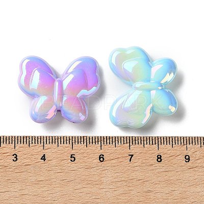 UV Plating Opaque Acrylic Beads MACR-L010-04-1