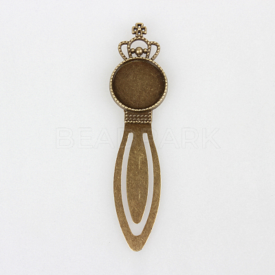 Iron Bookmark Cabochon Settings X-PALLOY-N0084-27AB-NF-1