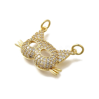 Brass Micro Pave Cubic Zirconia Pendants KK-D339-08G-1