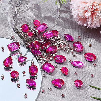 156Pcs 7 Styles Sew on Rhinestone DIY-SP0007-30D-1