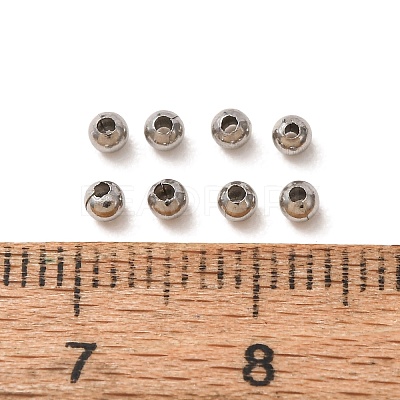 Non-Tarnish 304 Stainless Steel Round Seamed Beads A-STAS-R032-2mm-01-1