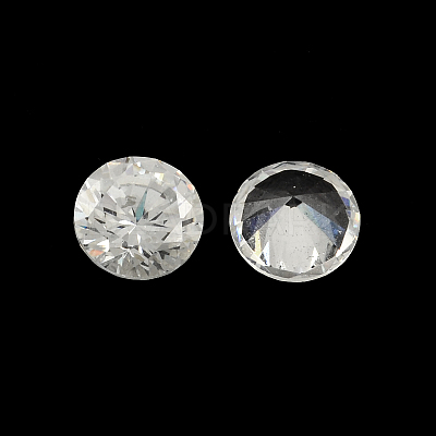 Diamond Shaped Cubic Zirconia Pointed Back Cabochons ZIRC-R004-8mm-01-1