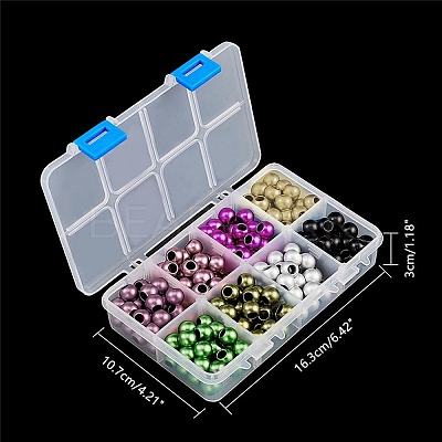 Matte Spray Painted Acrylic European Beads ACRP-NB0001-03-1