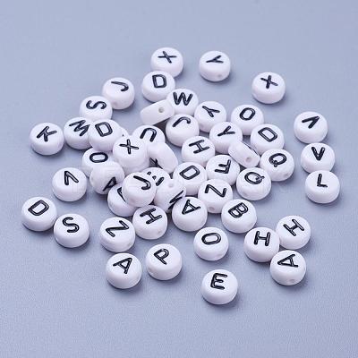 Acrylic Horizontal Hole Letter Beads OACR-E001-19-1