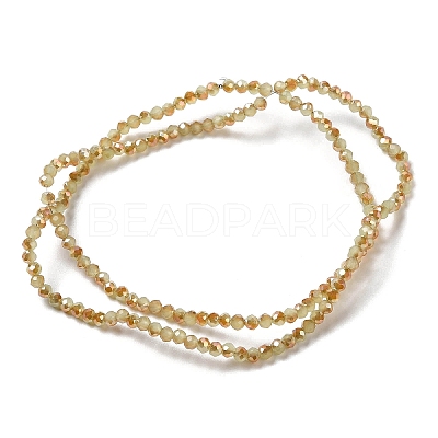 Electroplate Glass Faceted Rondelle Beads Strands EGLA-D020-3x2mm-58-1
