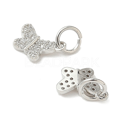Brass Micro Pave Cubic Zirconia Pendants KK-D386-12P-1