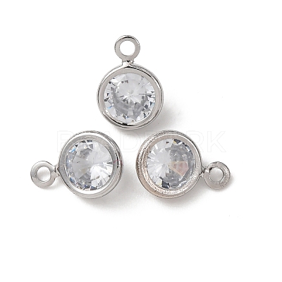 Brass Glass Pendants KK-C253-03P-1