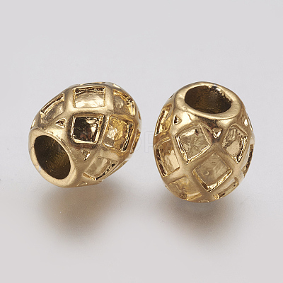 Ion Plating(IP) 304 Stainless Steel European Beads Enamel Settings STAS-J022-021G-1