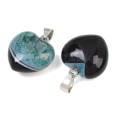 Natural Agate(Dyed & Heated) Pendants GG-K002-03D-1