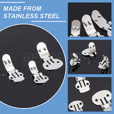 60Pcs 3 Style Iron Large Flat Blank Clips IFIN-PH0001-77-1