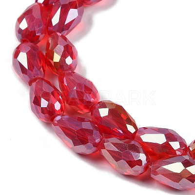 Transparent Electroplate Glass Beads Strands EGLA-N013-T4mm-B12-1