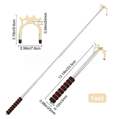 Stainless Steel Billiard Bridge Retractable Pool Stick STAS-WH0023-28-1